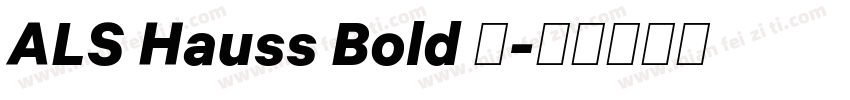 ALS Hauss Bold 语字体转换